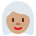 👩🏽‍🦳 woman: medium skin tone, white hair display on Twitter